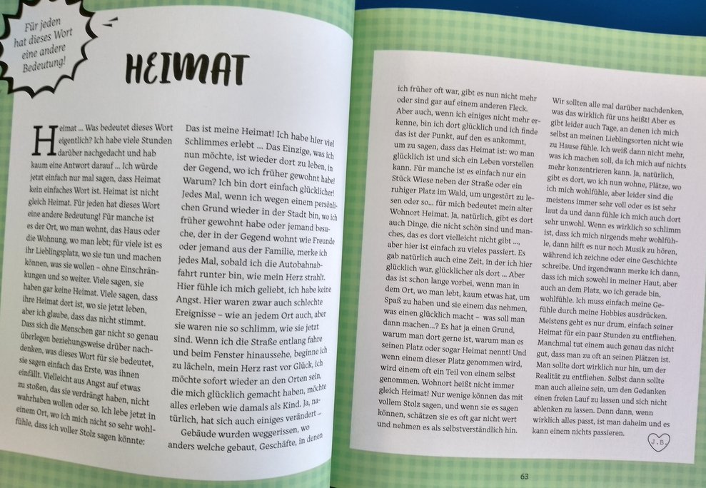 Zwei Buchseiten mit Text.