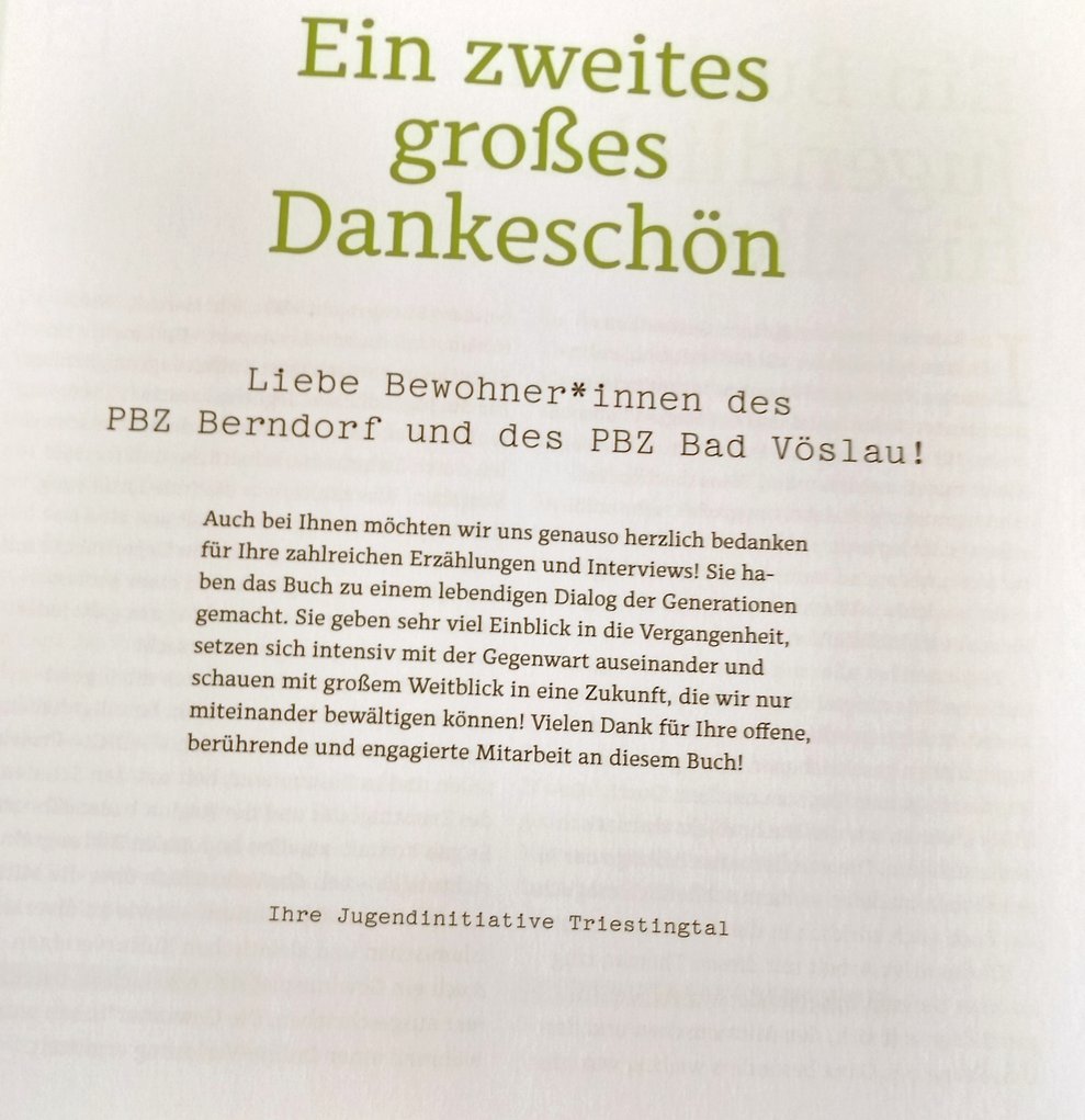 Eine Seite im Buch, auf der steht "Ein zweites großes Dankeschön."